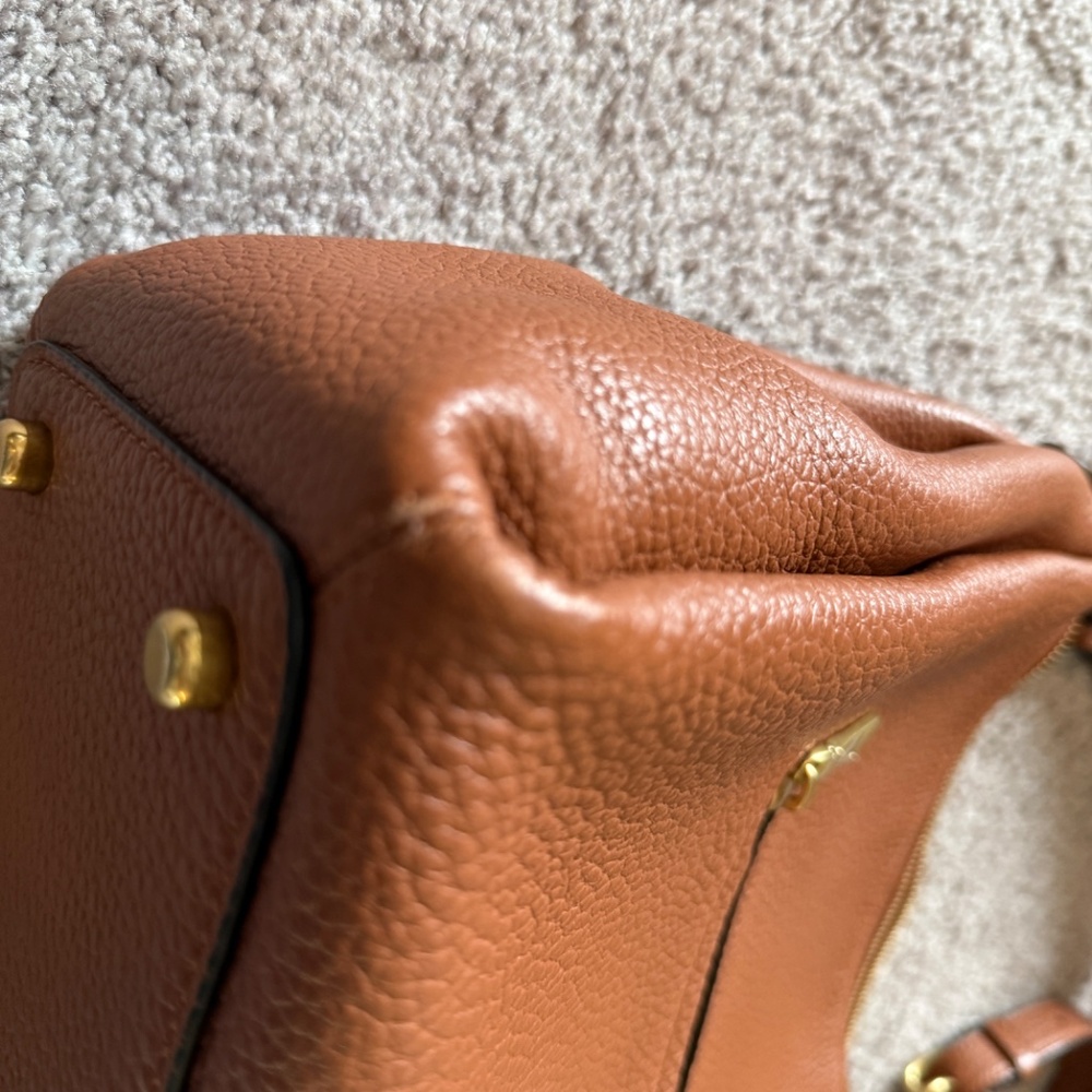 Coach Shay Brown Pebble Leather Shoulder Bag - Picture 11 of 13
